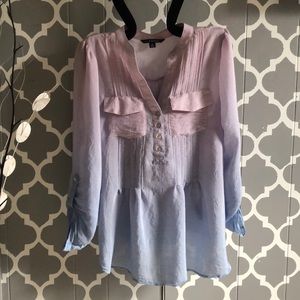 ❤️ Zac & Rachel 3/4 Sleeve Purple Mist Top, Medium